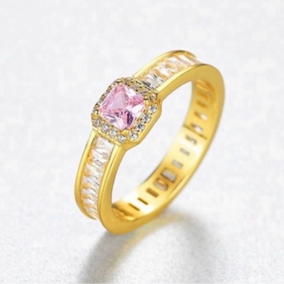 14k gold plating over 925 Sterling Silver ring - Picture 7 of 7